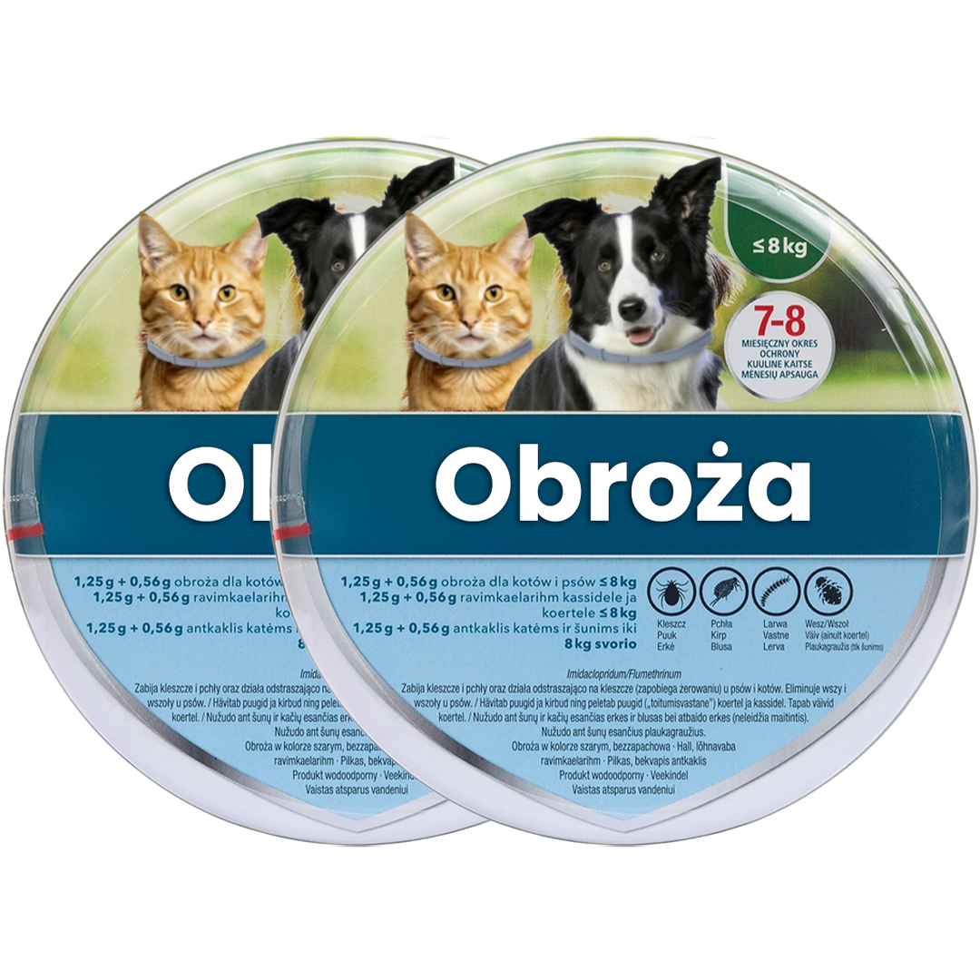 2 obroże przeciw pchłom i kleszczom